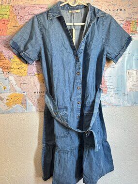 Speed Limit MPH Medium Denim Blue Dress